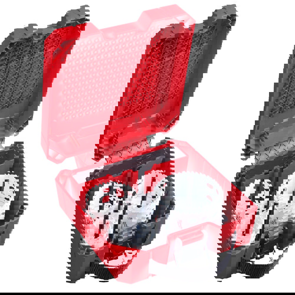 Hole Saw Kit: 9 Pc, 1-3/8 to 4-1/4